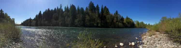 The Clackamas River, Oregon. 